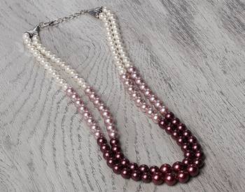 Fancy shell pearls necklace set 2