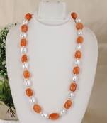 Semi precious beads n shell pearls necklace set
