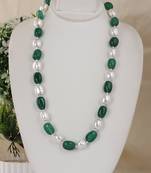 Semi precious beads n shell pearls necklace set