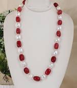 Semi precious beads n shell pearls necklace set