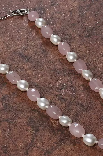 Semi precious beads n shell pearls necklace set