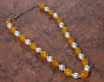 Semi precious beads n shell pearls necklace set 2