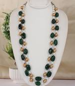 Semi precious beads n shell pearls necklace set