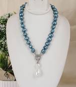 Beautiful egg shape shell pearls necklace set