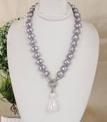 Beautiful egg shape shell pearls necklace set