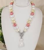 Beautiful egg shape shell pearls necklace set