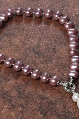 Beautiful egg shape shell pearls necklace set