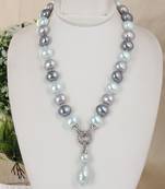 Beautiful egg shape shell pearls necklace set