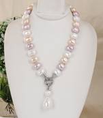 Beautiful egg shape shell pearls necklace set