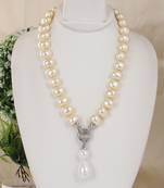 Beautiful egg shape shell pearls necklace set