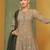 Fawn Embroidered Georgette Stitched Anarkali Suit Up To 42" Size