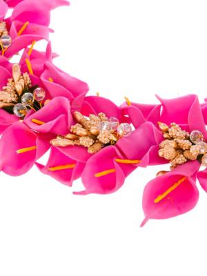 Women pink colored embellished hair accessory set 3