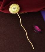 Women gold toned hair stick