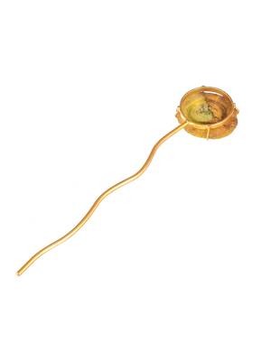 Women gold toned hair stick 4