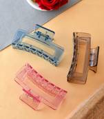 Set of 34 black & white floral print ponytail holders