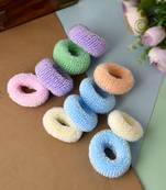 Set of 7 multi colored ponytail holders