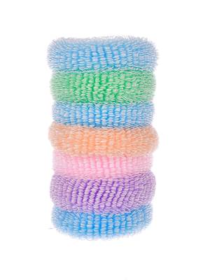 Set of 7 multi colored ponytail holders 2