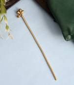 Gold plated ghungroo beads hair stick
