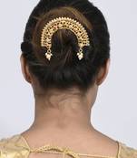 Gold plated traditional wedding hair accessory