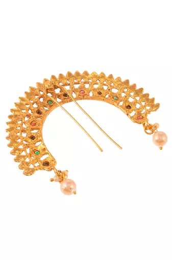 Gold plated traditional wedding hair accessory