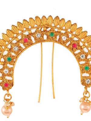 Gold plated traditional wedding hair accessory 3