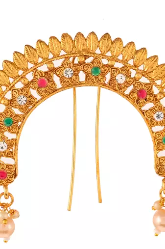 Gold plated traditional wedding hair accessory