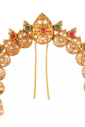 Gold plated traditional wedding hair accessory