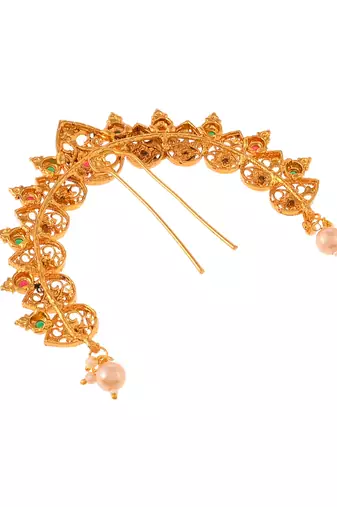 Gold plated traditional wedding hair accessory