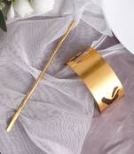 Gold plated metalic hair stick