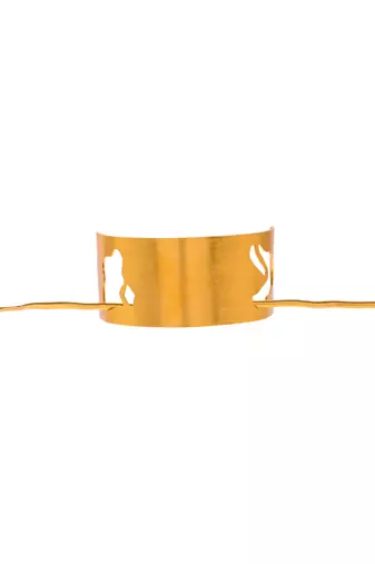 Gold plated metalic hair stick