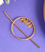 Women gold toned embellished hair accessory