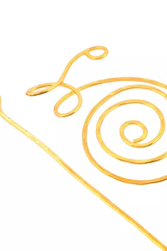 Gold plated metalic hair bun pin