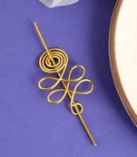 Women gold toned embellished hair accessory