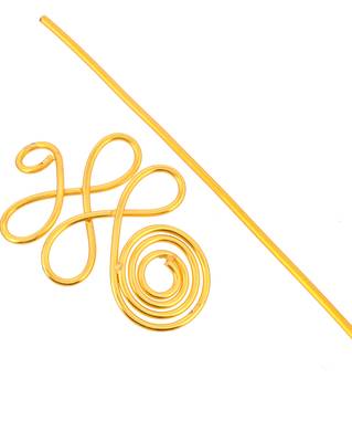Women gold toned embellished hair accessory 3
