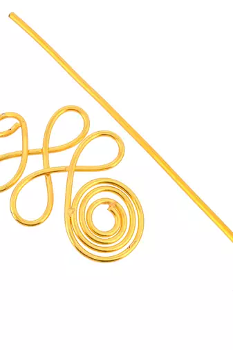 Women gold toned embellished hair accessory