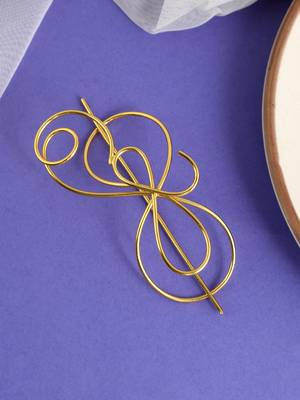 Women gold toned embellished hair accessory 1