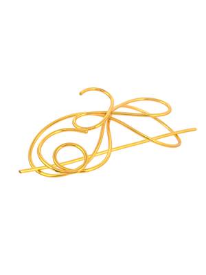 Women gold toned embellished hair accessory 3