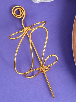 Gold plated metalic hair bun pin 1