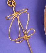 Gold plated metalic hair bun pin