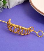 Women gold toned embellished hair accessory