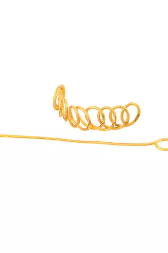 Women gold toned embellished hair accessory