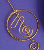 Gold plated metalic hair bun pin