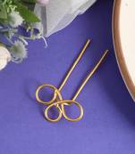 Women gold toned embellished hair accessory