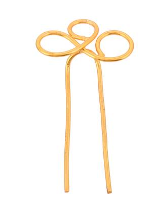 Women gold toned embellished hair accessory 4