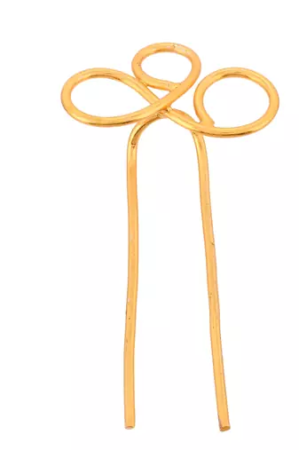 Women gold toned embellished hair accessory