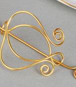 Gold plated metalic hair bun pin