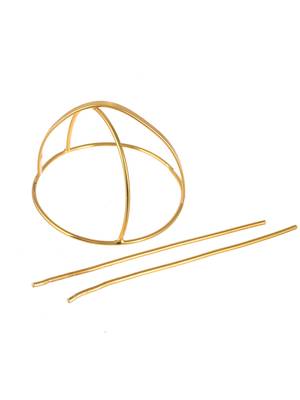 Women gold toned embellished hair accessory 4