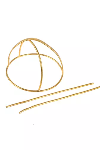 Women gold toned embellished hair accessory