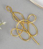 Women gold toned embellished hair accessory