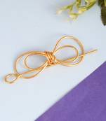 Gold plated metalic hair bun pin